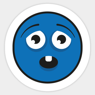 surprised blue monster emoji Sticker